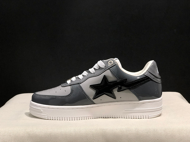 BAPE STA Low Sneakers – Grey/Black/White