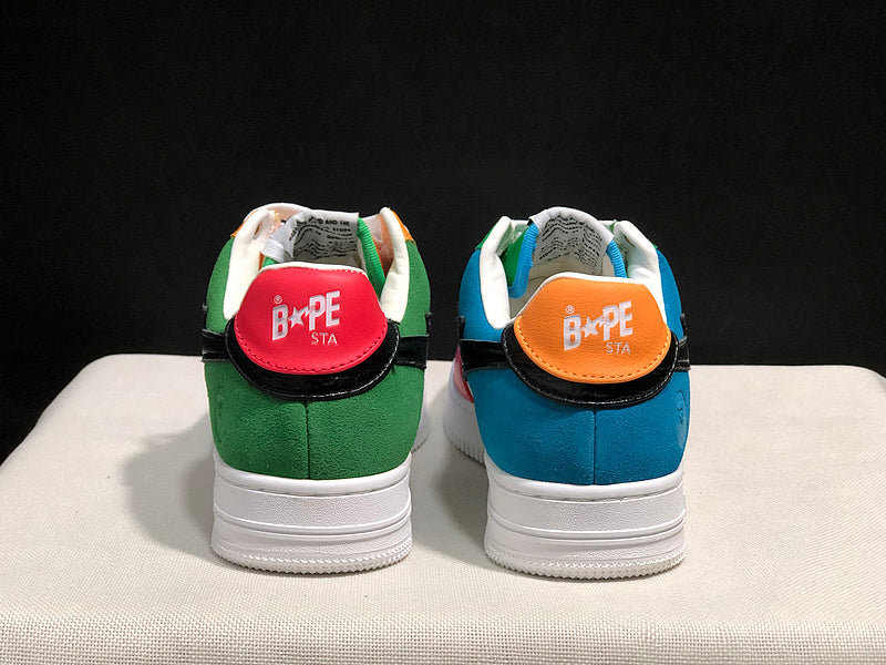 BAPE STA Low Sneakers – Multicolor Patchwork