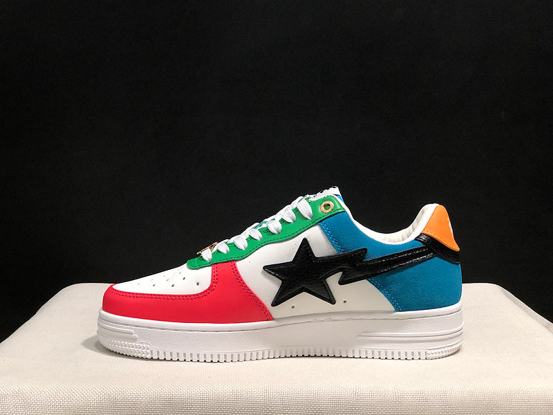 BAPE STA Low Sneakers – Multicolor Patchwork