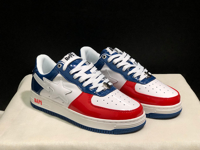 BAPE STA Low Sneakers – Red/White/Blue