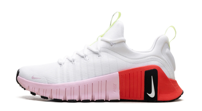 Nike Free Metcon 6 Women's Training Shoe – White / Barely Volt / Bright Crimson (IB4526-100)